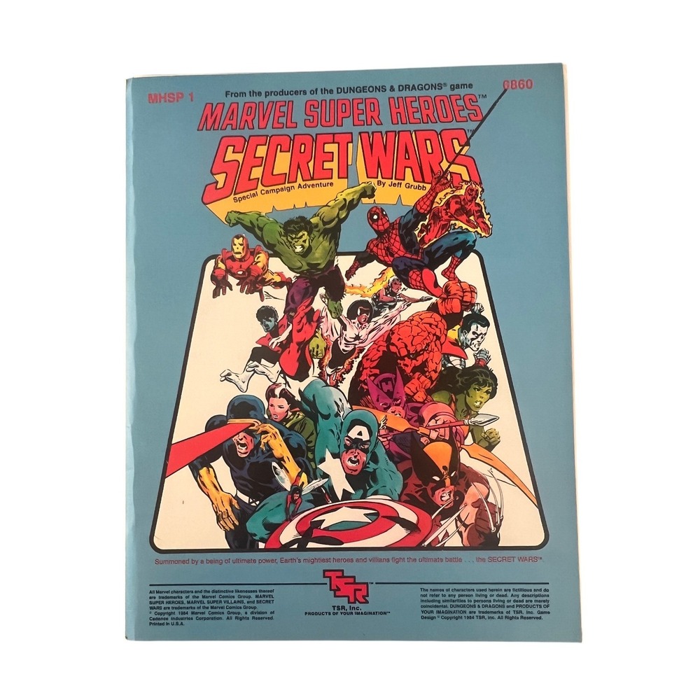Marvel Super Heroes Secret Wars MHSP1 RPG Adventure Module 1984 TSR Jeff Grubb